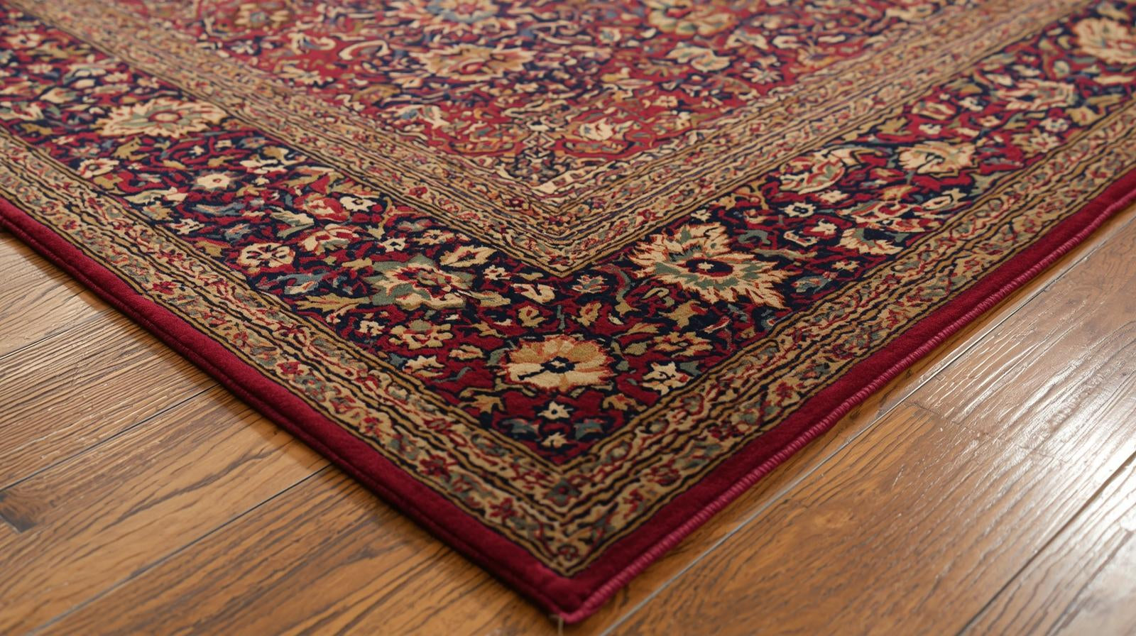 Soft patterned rug for bedroom decor