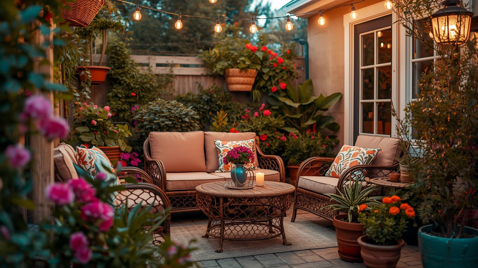 Stylish outdoor décor and garden accessories for patio and backyard setup