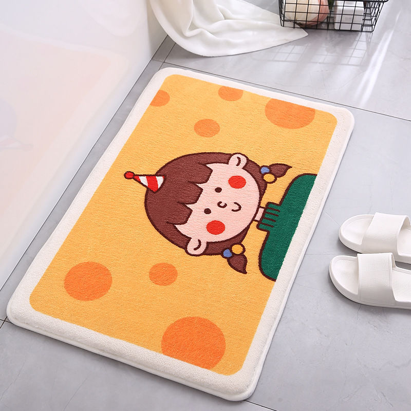 anti slip floral bathroom carpet