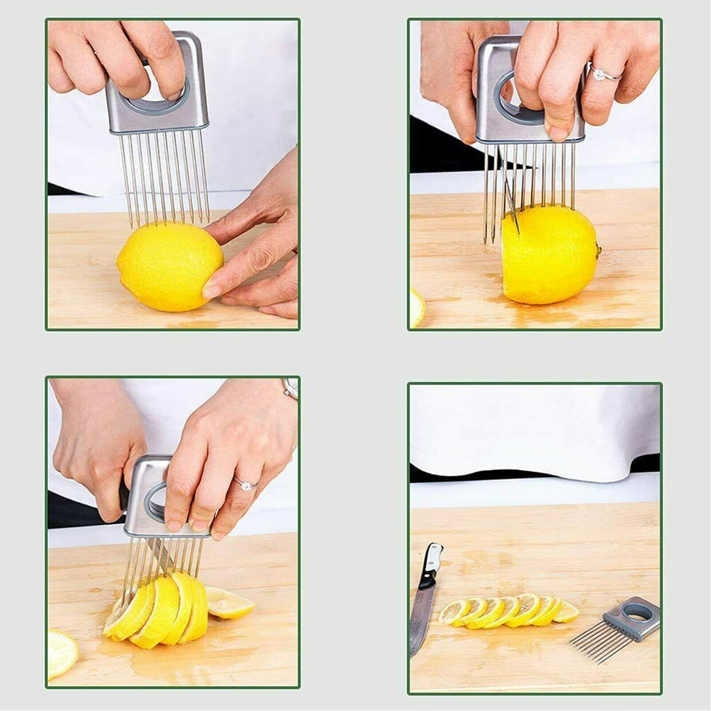 compact kitchen onion holder slicer