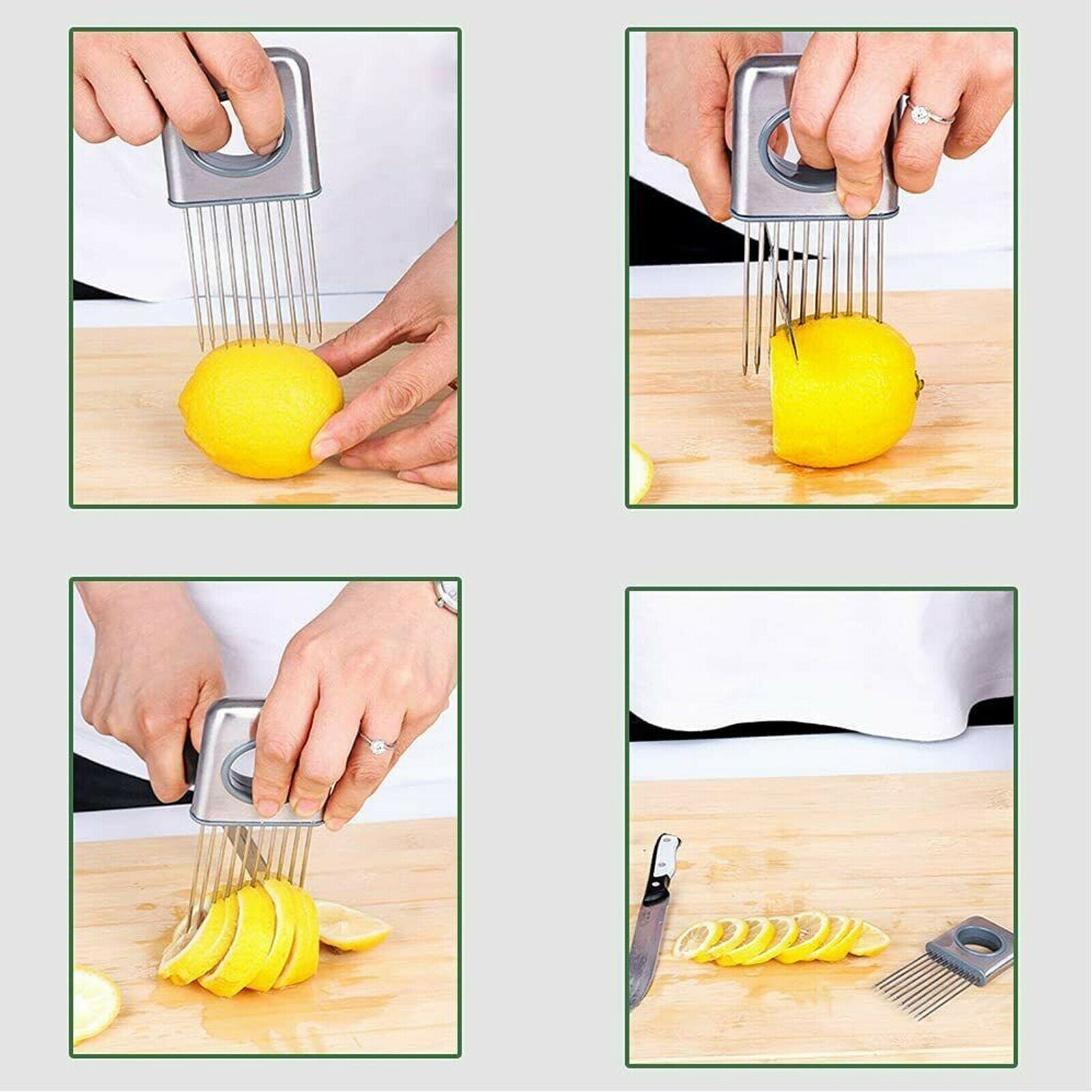 compact kitchen onion holder slicer