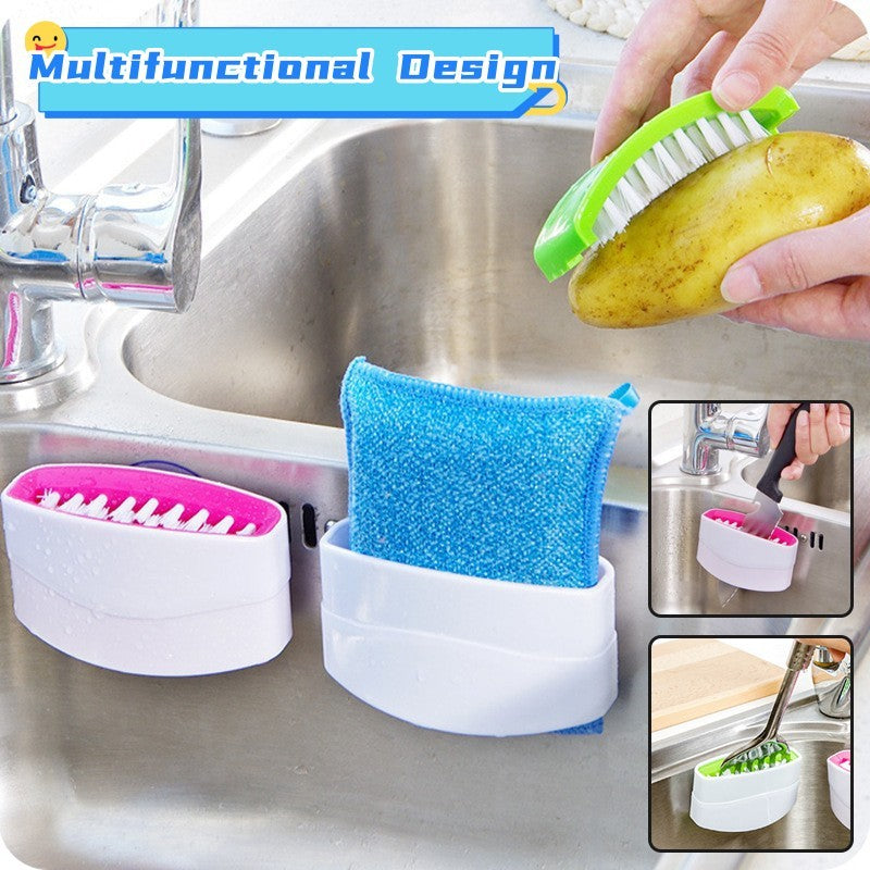 creative kitchen cleaning brush with suction cup