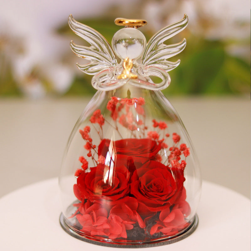 holiday gift rose glass box