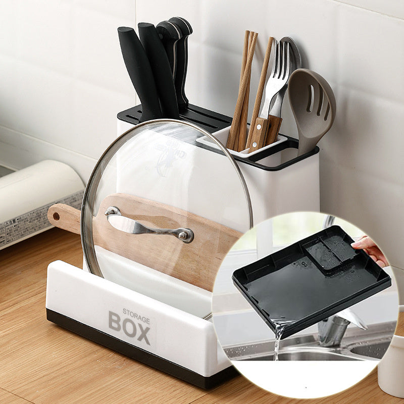 kitchen tableware and knife storage rack