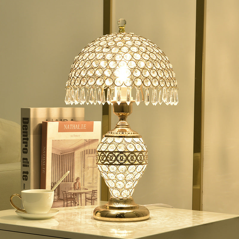 luxurious european crystal bedroom lamp