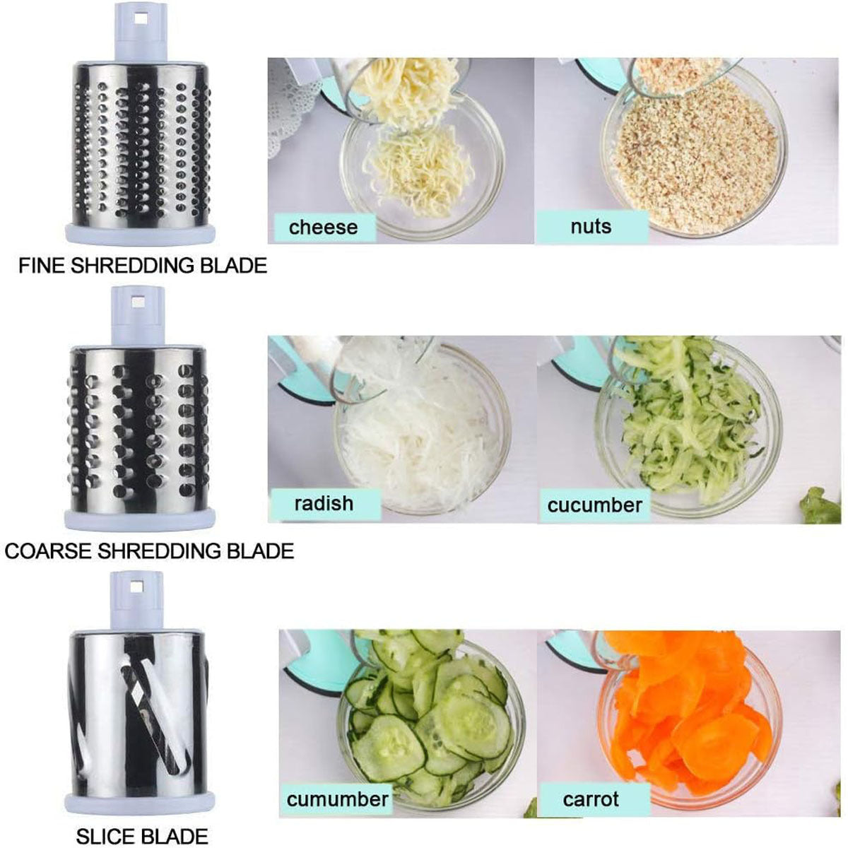 manual cheese grater rotary handle