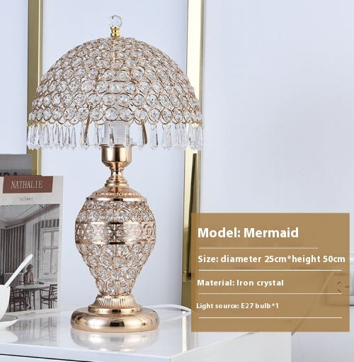 mermaid crystal bedside lamp