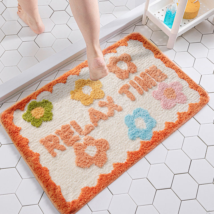 modern bathroom area rug