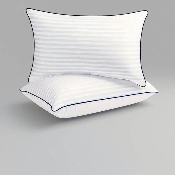 natural cotton stripe bed pillow