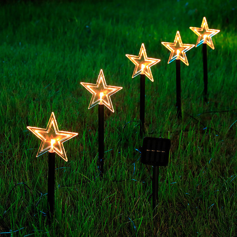 outdoor solar snowflake lamp