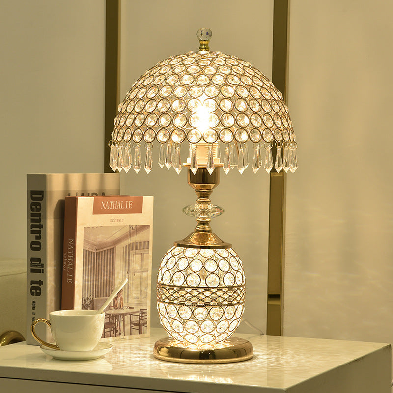 romantic crystal bedside lamp