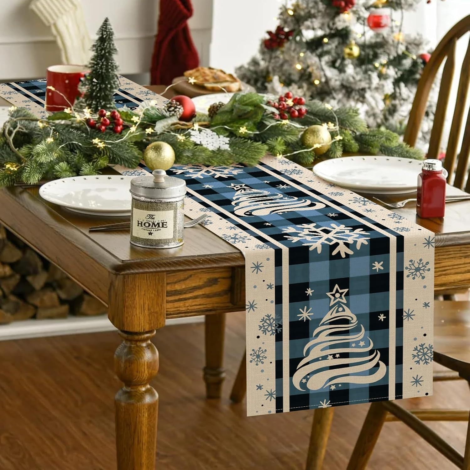 washable holiday table runner