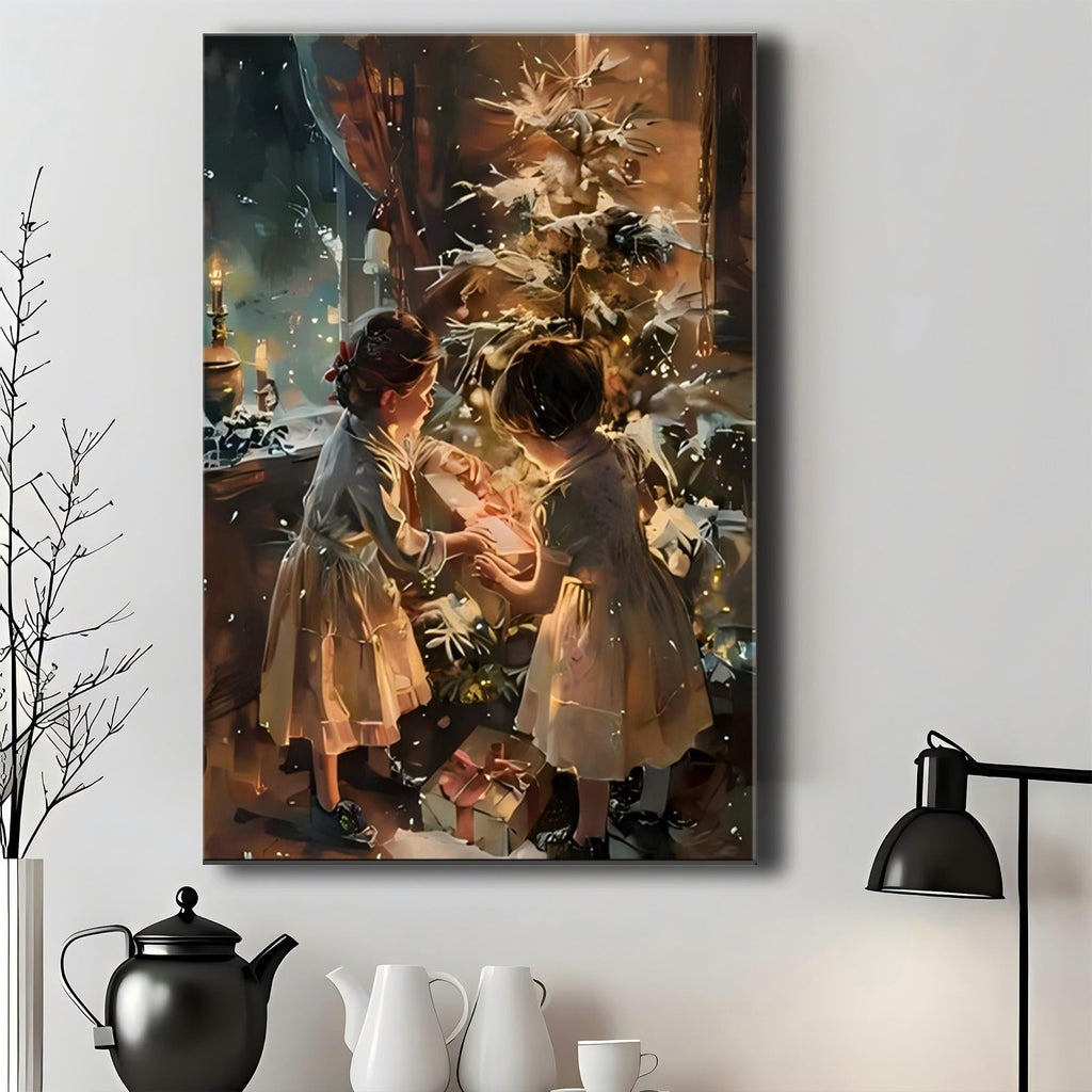 wrapped canvas holiday wall decor